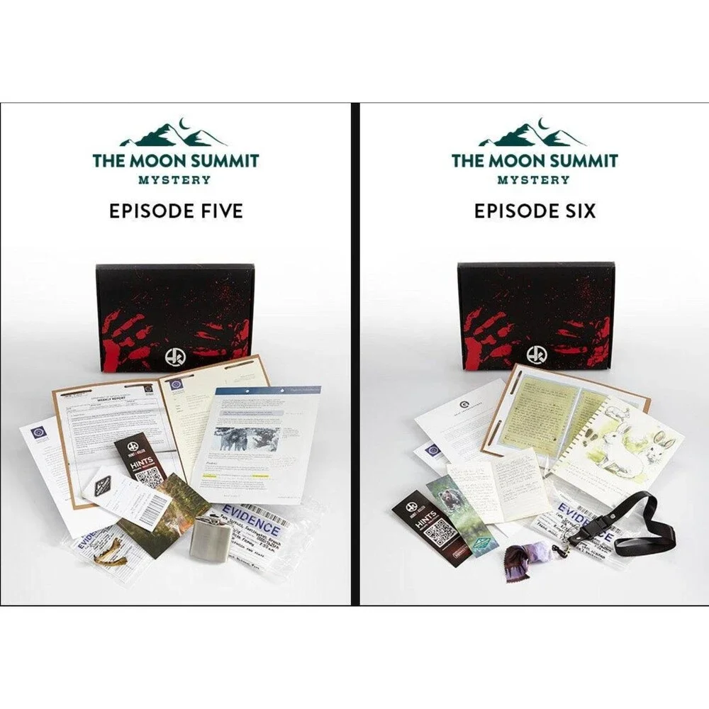 Hunt A Killer Game - The Moon Summit Mystery Full Set 1-6 - COMPLETE!